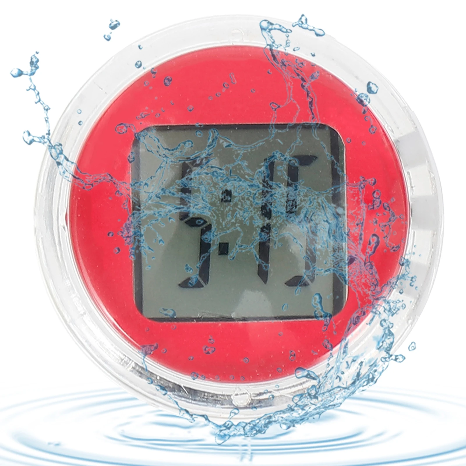 

Clock Digital Adhesive Small Size Coin Shaped Waterproof Suitable Motorcycle Scooter Bike Office Car Dashboard