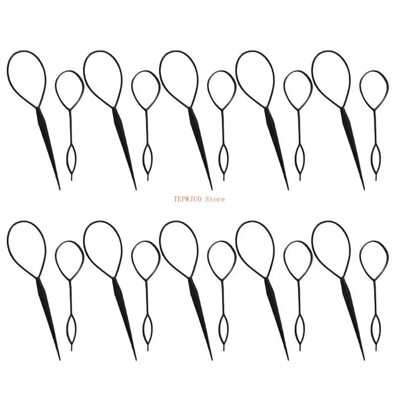 

U50F Женский набор инструментов для хвоста волос, набор из 10 инструментов для плетения волос с инструментом для плетения волос