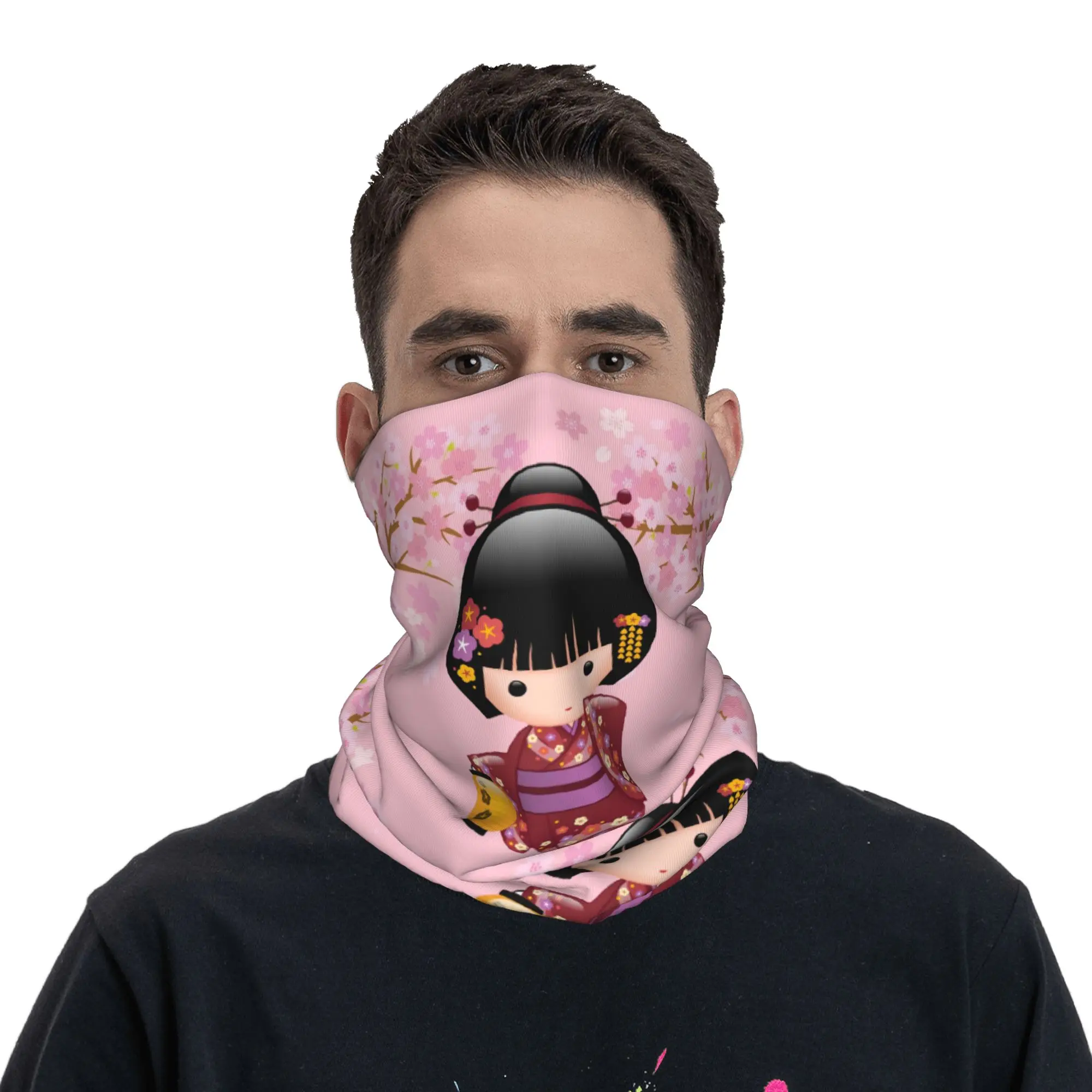 

Japanese Sakura Flowers Cherry Blossoms Bandana Neck Gaiter UV Protection Face Scarf Cover Men Women Headwear Tube Balaclava