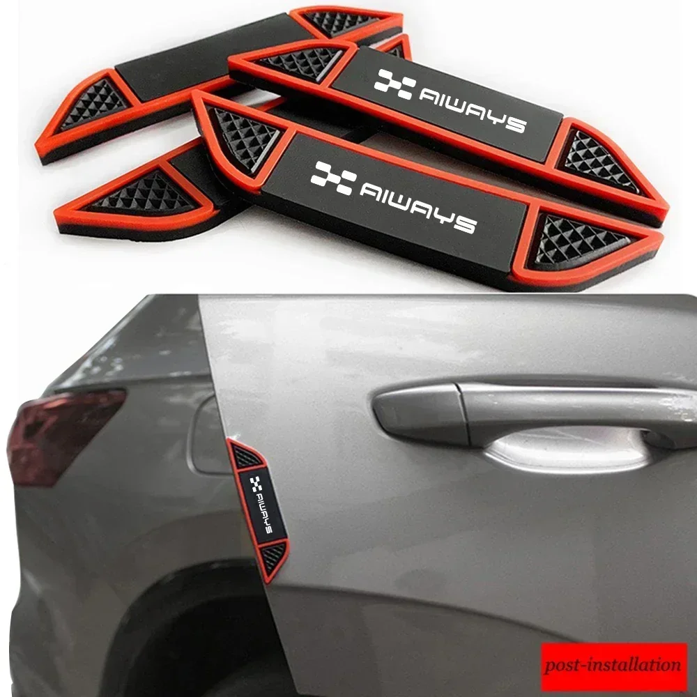 4pcs Rubber Car Door Edge Protector Stickers Anti Collision Strips For AIWAYS U5 U6 U7  PRO