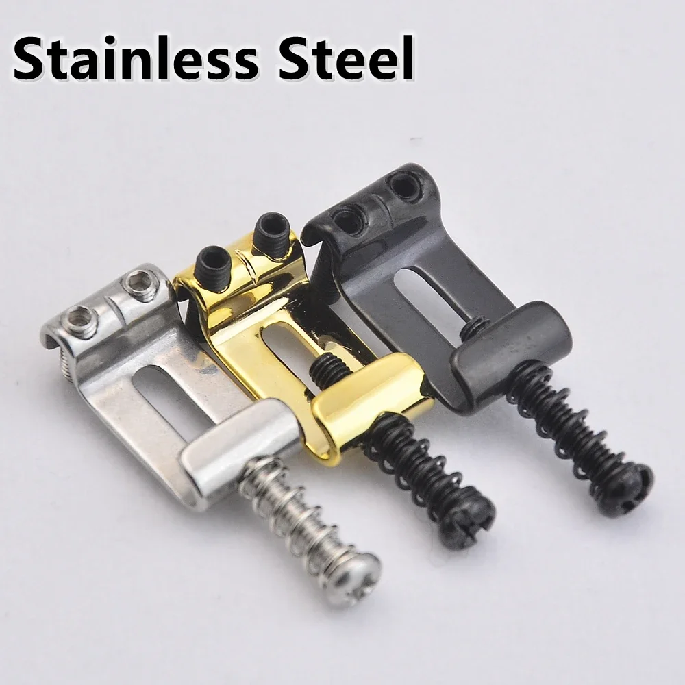 1 Set 10.5MM/10.8MM/11.3MM Stainless Steel / Titanium Alloy (TC4) Electric Guitar Bridge Saddle for Fende.r ST