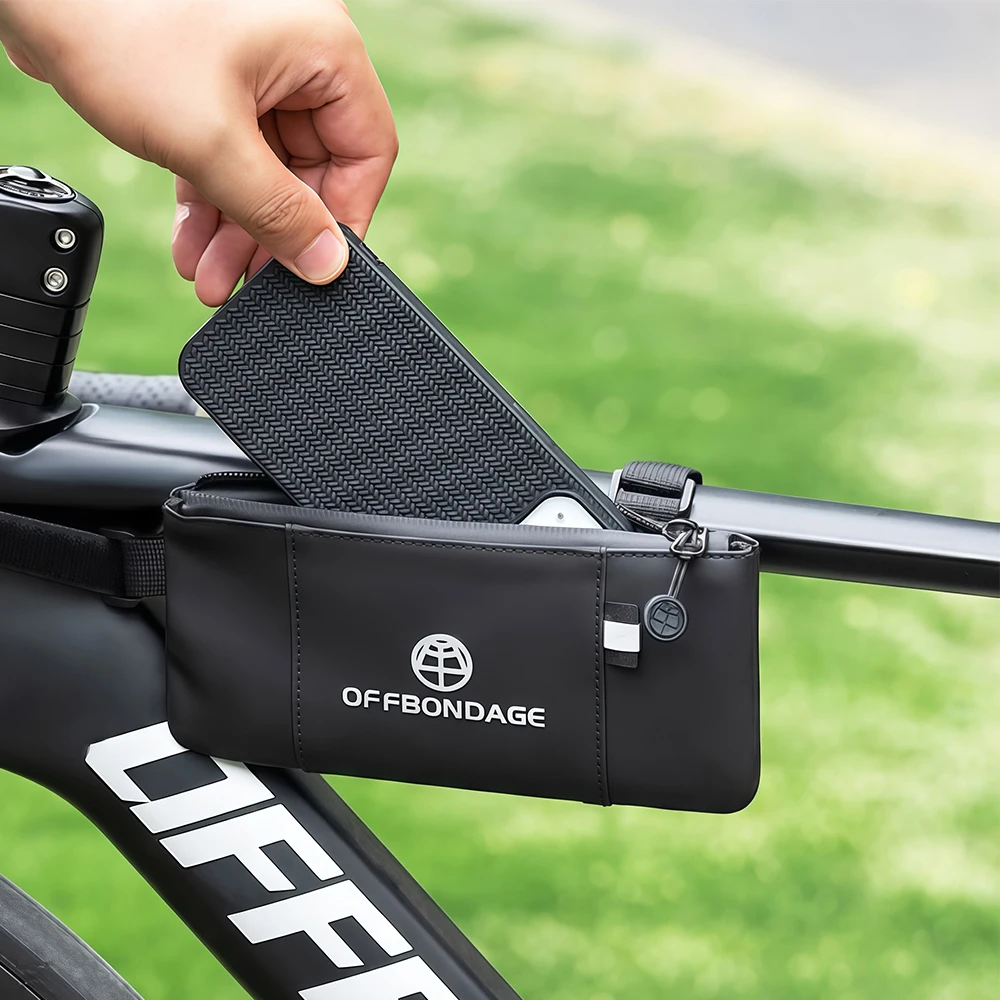 

1Pcs Bike Handlebar Bag Waterproof, Front Bike Frame Bag Bicycle Accessories for Gravel Mountain Road Cycling