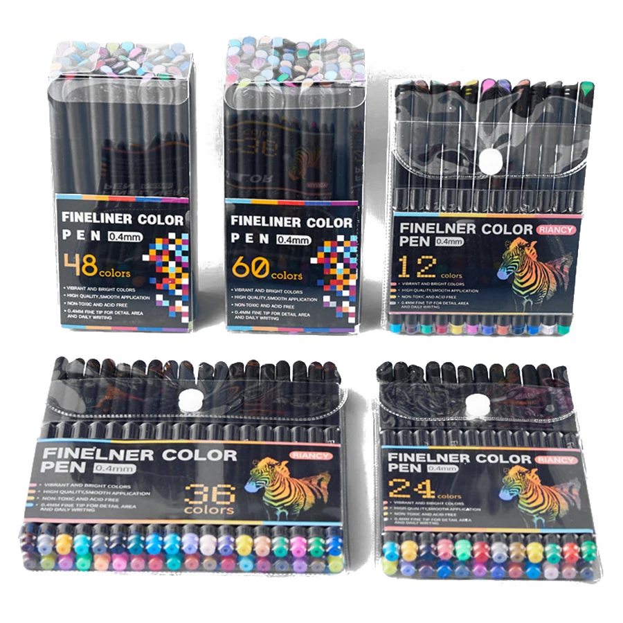 

60/100 Colors Pigma Micron Pen Set Waterproof Finecolour Needles Liner Pens Drawing Lines Colour Pen Dessin Art Supplies