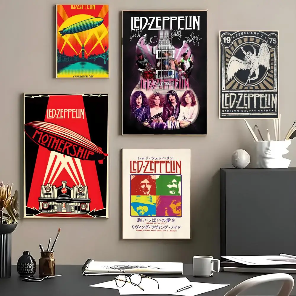 Music - L-Leds Z-Zeppelins Poster Canvas Wall Art Poster for