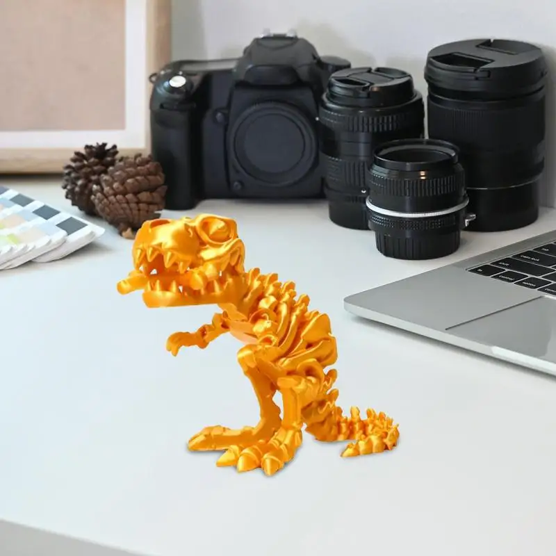 3D พิมพ์ลายไดโนเสาร์3D แบบประกบพิมพ์ลายไดโนเสาร์พร้อมข้อต่อยืดหยุ่นรูปปั้นอิสระสำหรับตั้งโต๊ะ