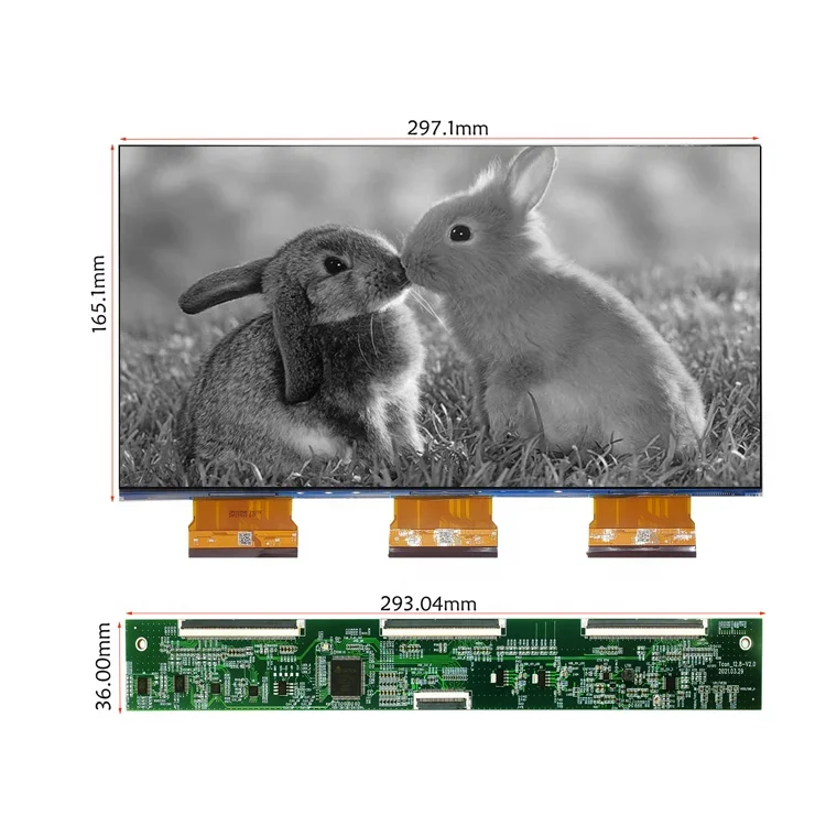 

Monochrome 12.8 inch 6K 5448*3064 TFT LCD 13 inch Display Module with driver for SLA DLP 3D Printer