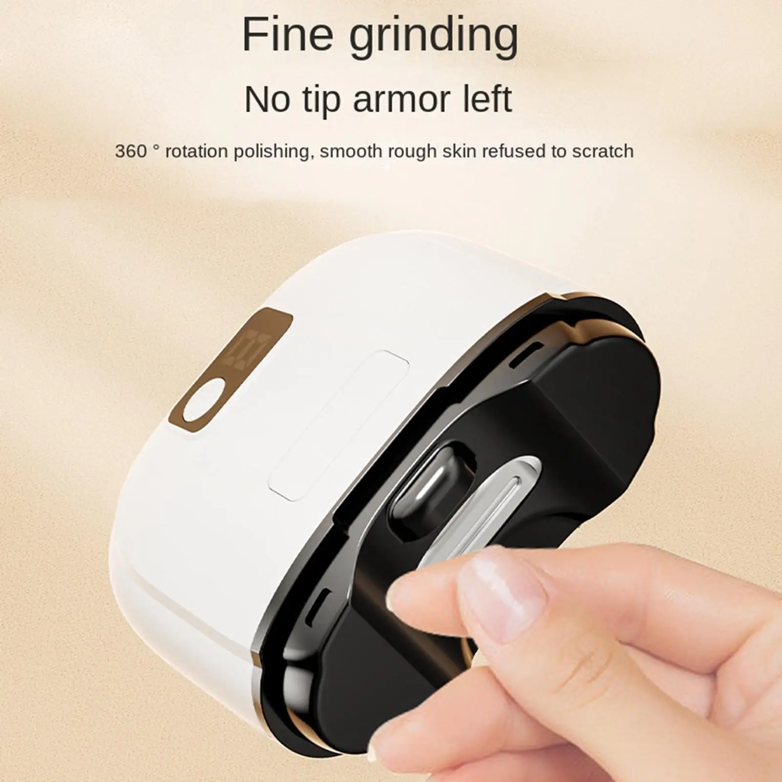 Automatischer Nagelknipser mit LED-Licht, elektrischer Polierer und Maniküre-Schleifer für Babys, Senioren, Finger- und Zehennägel, Maniküre – Detail 12
