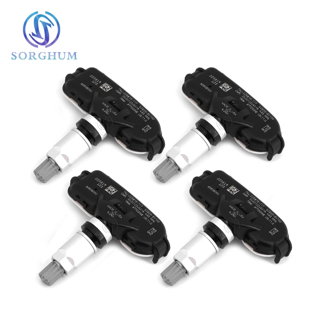 4pcs Sorghum 52933-3V100 52933 3V100 TPMS Tire Pressure Monitor Sensor For Hyundai Azera i40 Grandeur 2012 2013 2014 2015 2016