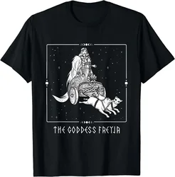 Viking Goddess Freyja Cat Chariot Tarot Norse Pagan Freya T-Shirt Size S-5XL