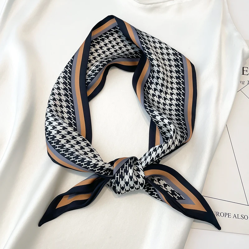 Женский клетчатый шелковый шарф Netie irt с галстуком-бабочкой, сумка, модная корейская сумка на весну, осень-зима, сезонное полиэфирное волокно