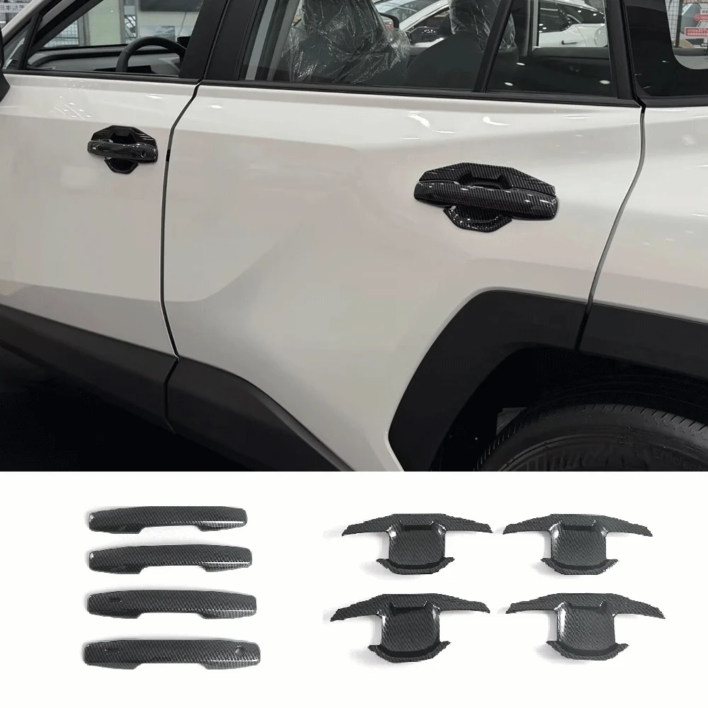 

Накладки на ручки дверей из карбона черного цвета для Toyota RAV4 2026 года, аксессуары