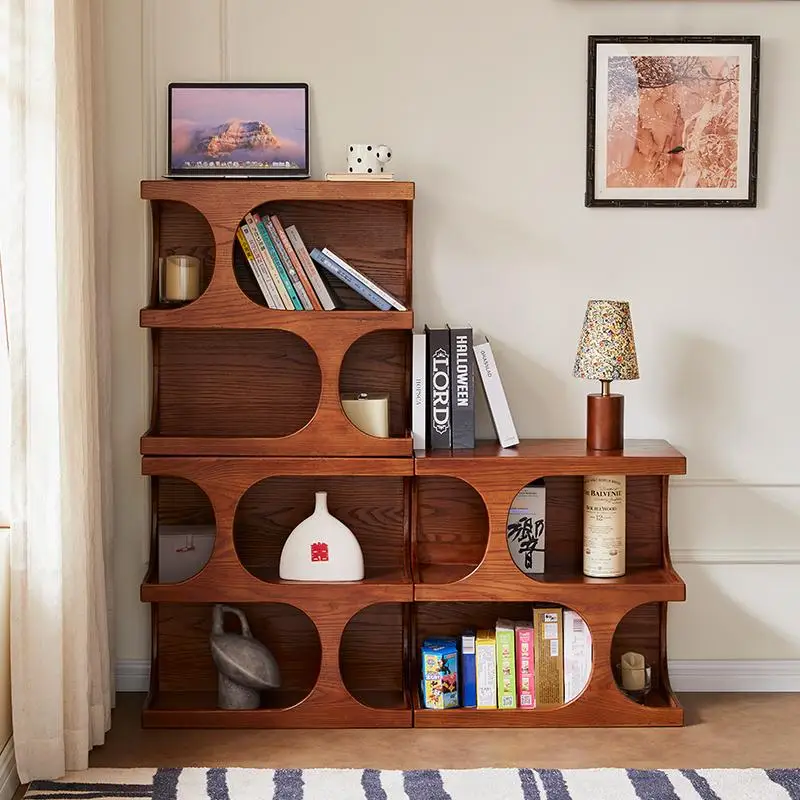 Solid wood combination TV cabinet Edge cabinet Bookcase Display Bedside table