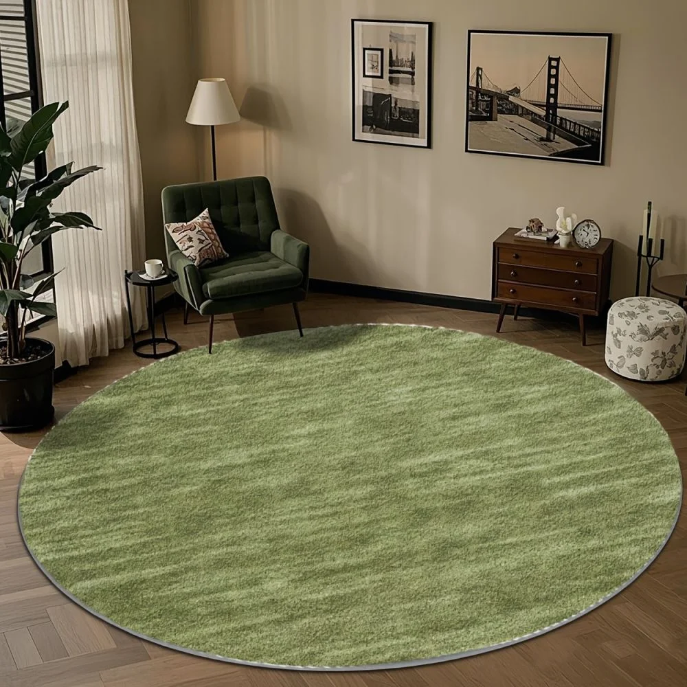 VIKAMA Modern Minimalist Round Carpet Living Room Sofa Mat Non-Slip Wear-Resistant Bedroom Dining Room Carpet Home Decoration