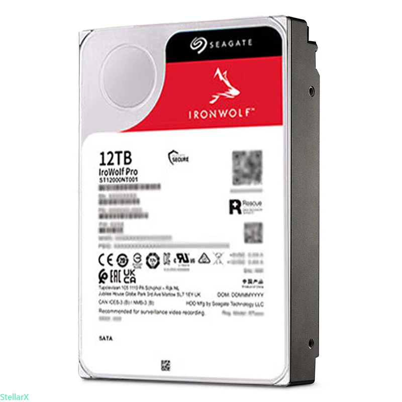 

FOR Seagate IronWolf Pro ST12000NT001 Hard Drive 12TB 7200 RPM 256MB SATA 6Gb/s HDD