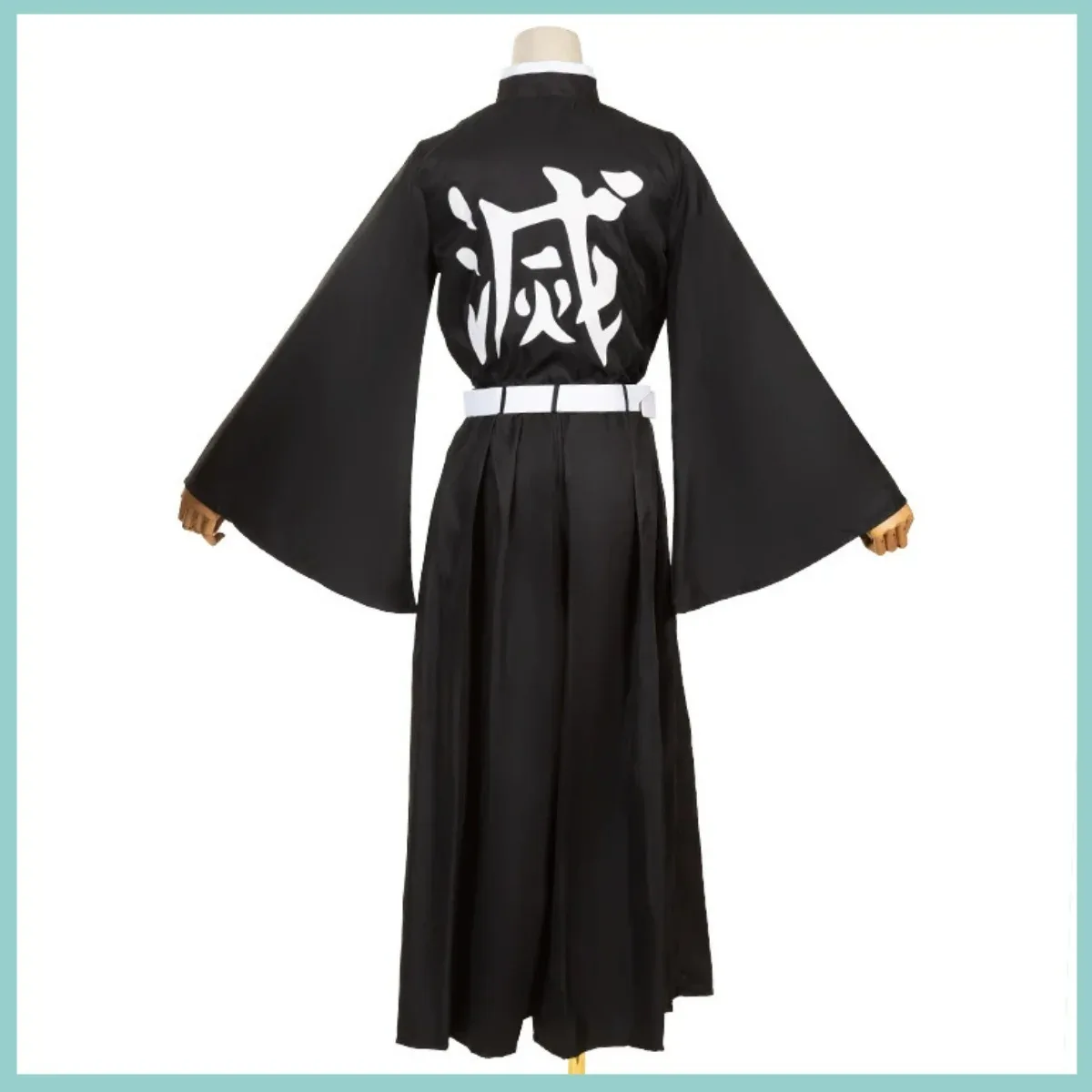 Disfraz de Cosplay de Anime Tokitou Muichirou, uniforme de lucha negro de manga larga, vestido, peluca degradada, traje de Carnaval y Navidad para hombre y mujer