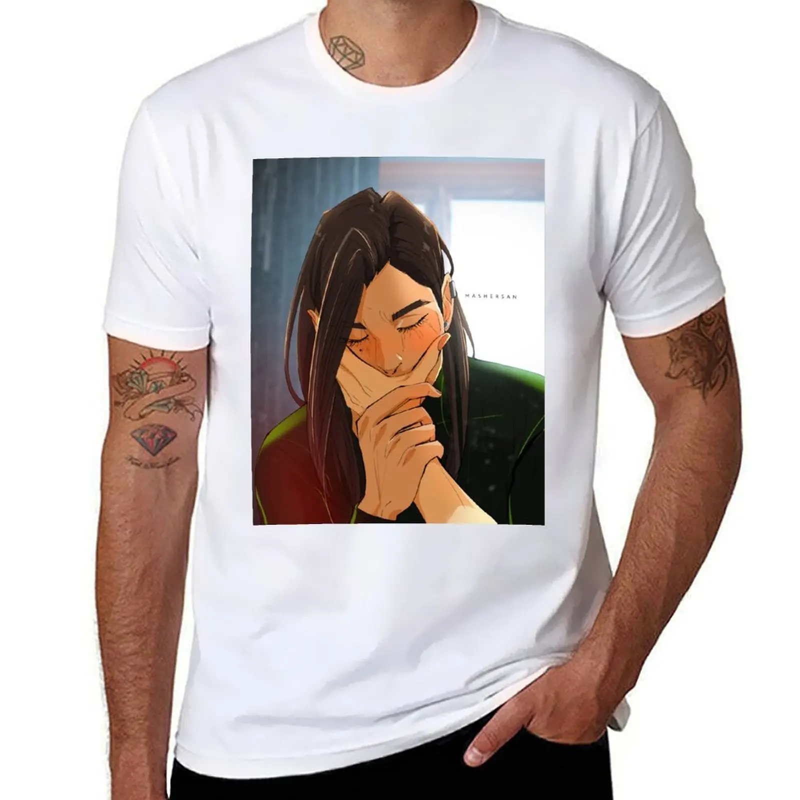 

Kuvira kisses Su's hand -Mashersan T-Shirt t shirt man designer anime t shirts oversize T-Shirt