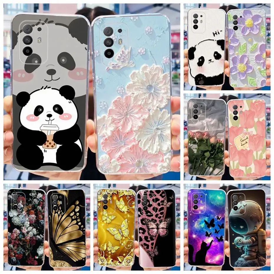 Lovely Printing Case For OPPO Reno5 Z CPH2211 Soft Silicone TPU Back Cover For Oppo Reno 5Z 5G Phone Cases