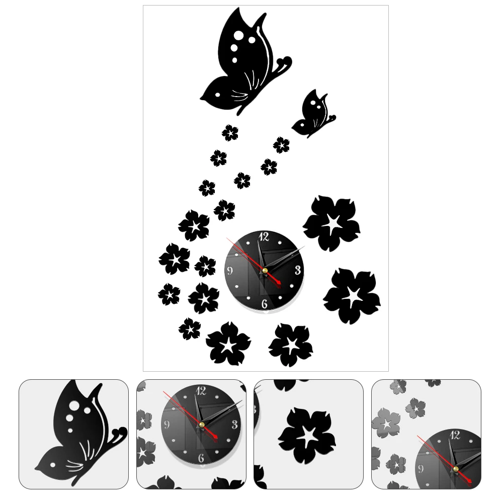 

Acrylic Wall Clock 3D Creative Hanging Sticker Decorative Clocks for Bedroom Living Room Office DIY Christmas Gifts