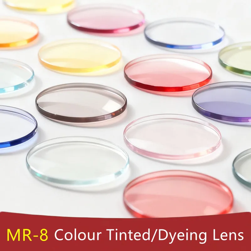 MR-8 Super Tough Colour Tinted Lens Dyeing Gradient Color Sunglasses Prescription Optic Myopia Presbyopia Sun Glasses Dye Lenses