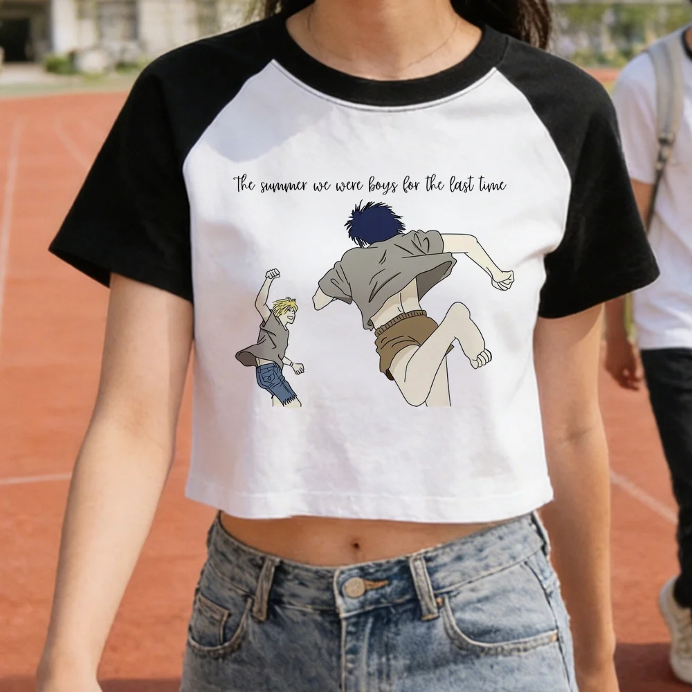 Banana Fish cropped top female emo graphic japanese streetwear manga tshirt japanese dollette emo goth manga