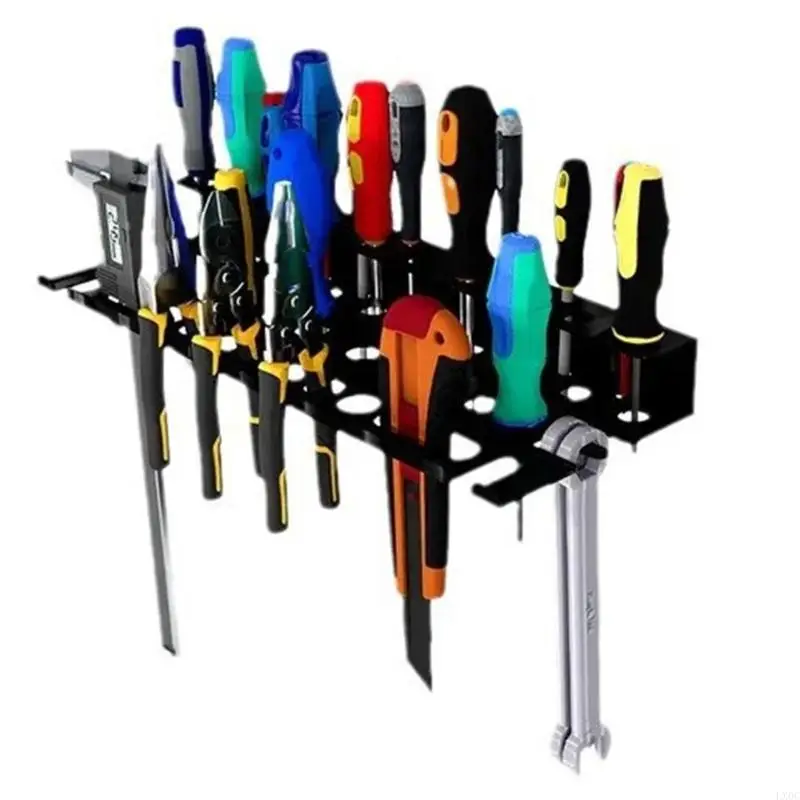 Wall Mounted Metal Tool Screwdriver and Pliers Wrench Multi Tool Holder Storage Rack for Workshop Garage Home