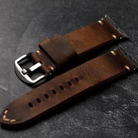 Correa de cuero genuino italiano de alta gama, pulsera de cuero genuino hecha a mano para iWatch Apple Watch Ultra2 S9 49mm 45mm 44mm