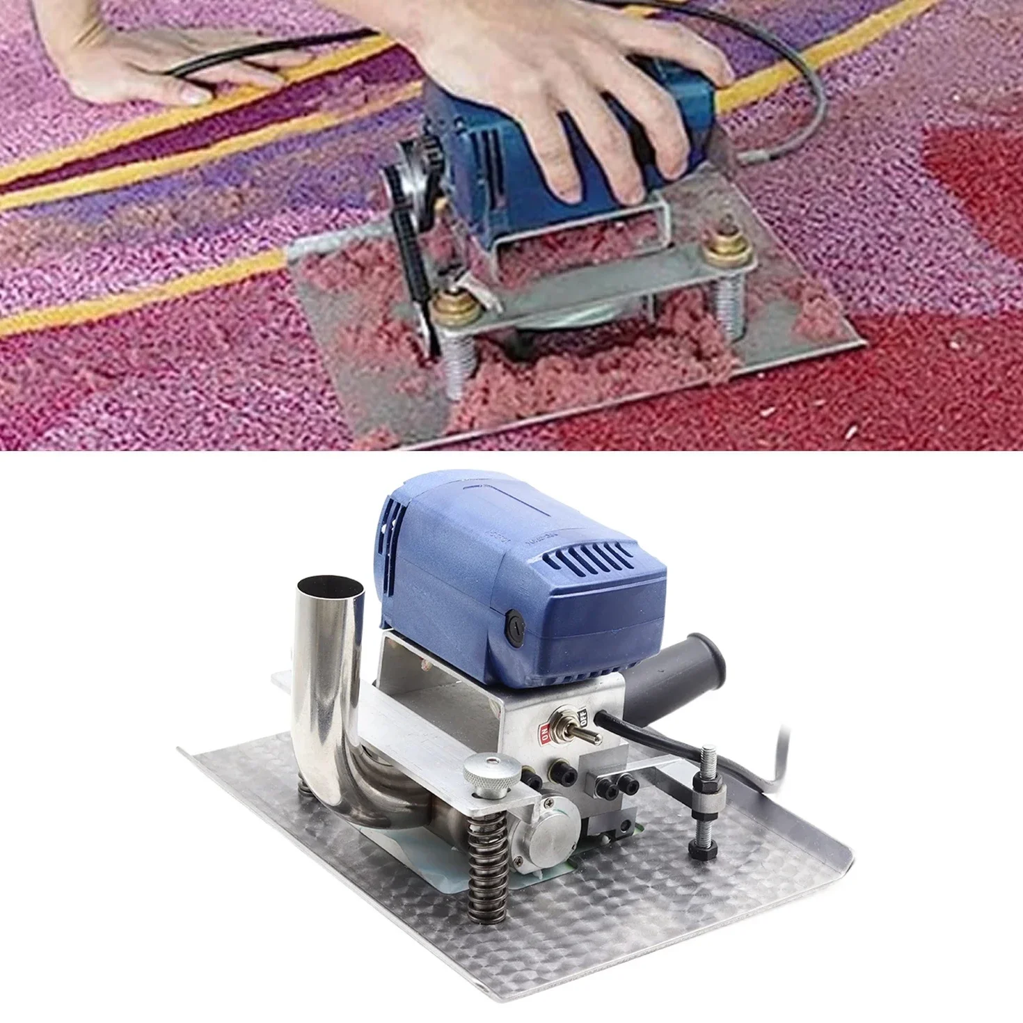 500w Flat Carpet Shearing Machine Portable Flat Rug Shearing Machine with 3inch Blade for Sculpting Tufting Gun Adjustable Depth