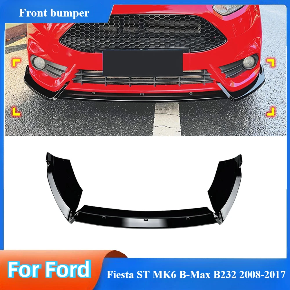 

For Ford Fiesta ST MK6 B-Max B232 2008-2017 Front Bumper Spoiler Lip Lower Splitter Blade Guard