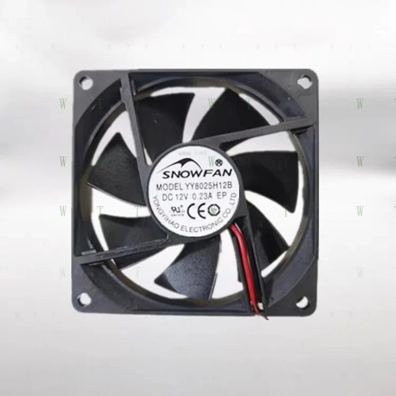 

H 1 PCS for SNOWFAN Fan YY8025H12B DC 12V 0.23A 8025 8CM 2 wire cooling fan