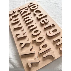 Wooden Montessori Trays Toys ABC Alphabet Puzzle Learn Letter Education Number Board for Kids