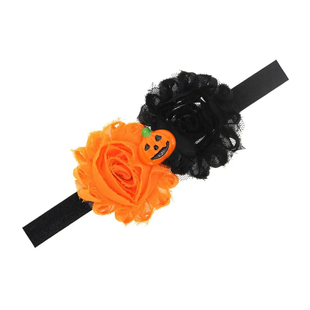 

Pumpkin Skull Girl Head Wear Headdress Toddler Floral Elastic Halloween Baby Girl Headdress Costume Accessory