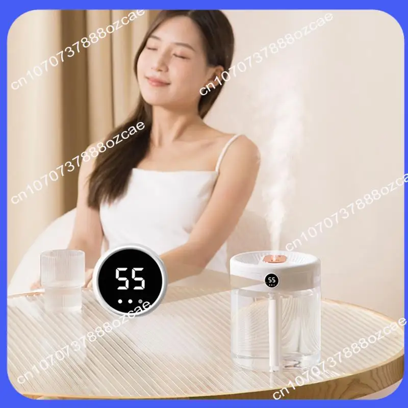 A26P H2O مرطب الهواء سعة 2L فوهة مزدوجة مع شاشة LCD للرطوبة موزع الزيوت العطرية المحمولة USB سهلة التركيب Gre