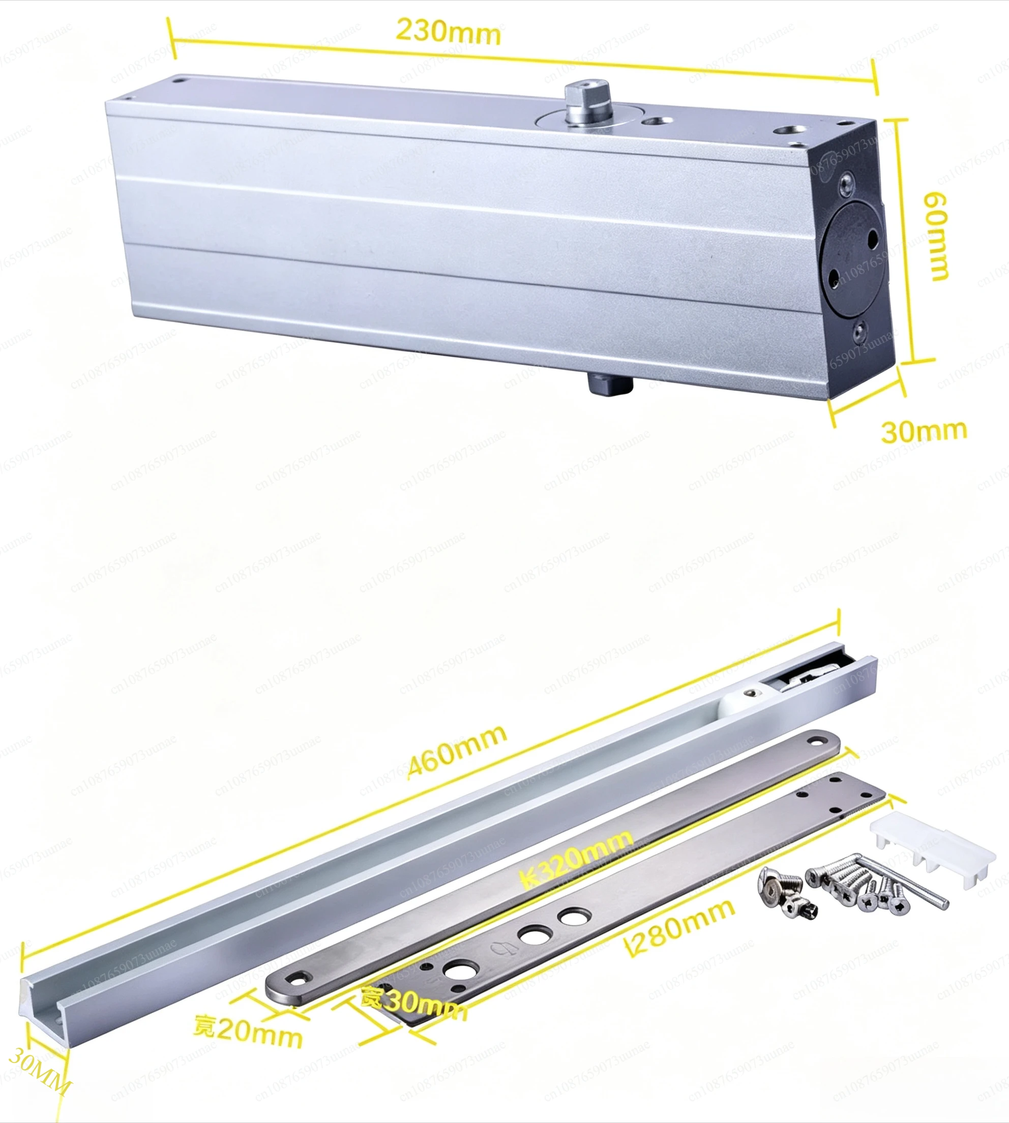 Hydraulic Buffer Concealed Door Closer Silent Auto‑Close Invisible Hidden Mount Door Closer for Home Hotel Fire Replacement