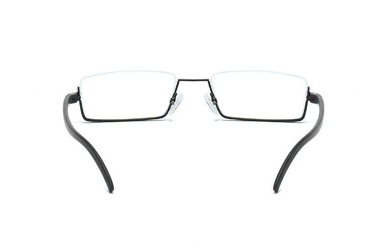 Metall Anti-Blau Licht Lesebrille Männer Halb Rahmen Brillen Männliche Brillen Mit Fall + 1,0 1,5 2,0 2,5 3,0 3,5 4,0 – Detail 3