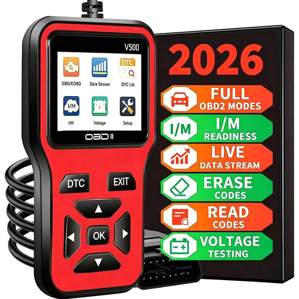 Universal OBD2 Scanner Diagnostic Tool Code Reader  Engine Fault Detector with LCD Display