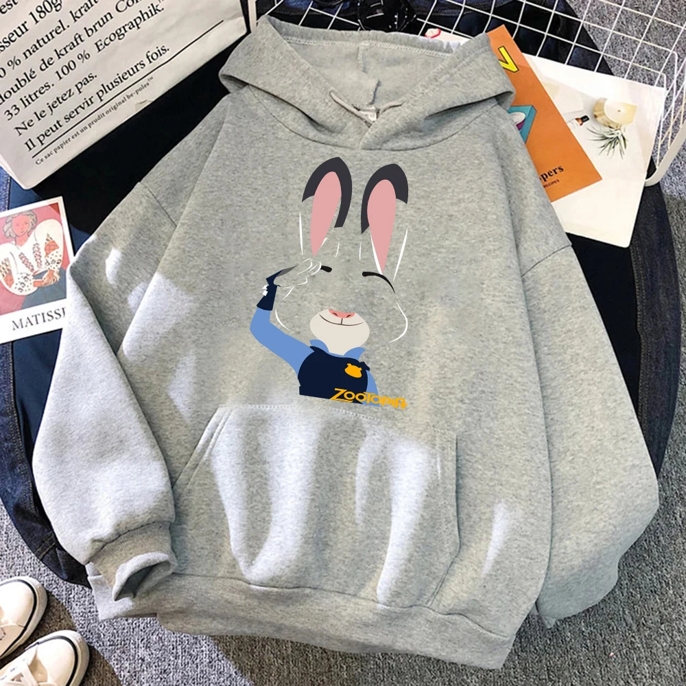 New 2D Printed Pattern Fun Zootopia Judith and Nick Men's and Women's Casual Hoodies Sports Fashion Top