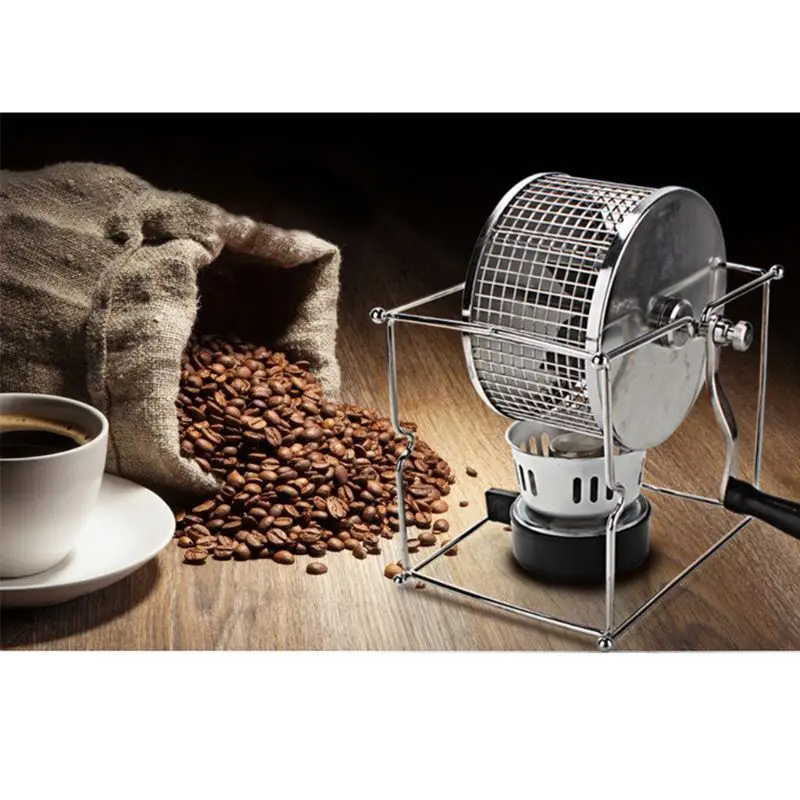 Manual Hand Coffee Bean Roaster Stainless Steel Mill Hand Crank Roasting Machine