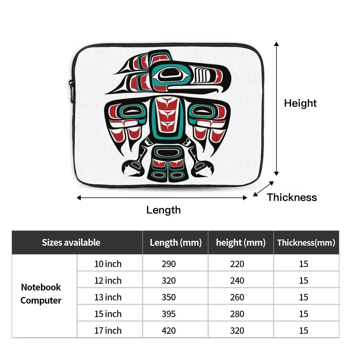 Haida-Bolso para portátil, funda a prueba de golpes para Tablet de 10, 12, 13, 15 y 17 pulgadas