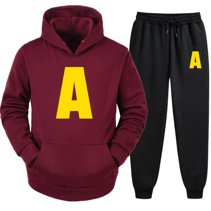 Apto tanto para hombres como para mujeres. Disfraz de Alvin Chipmunk para Halloween. Conjunto deportivo informal de dos piezas con capucha para hombre.