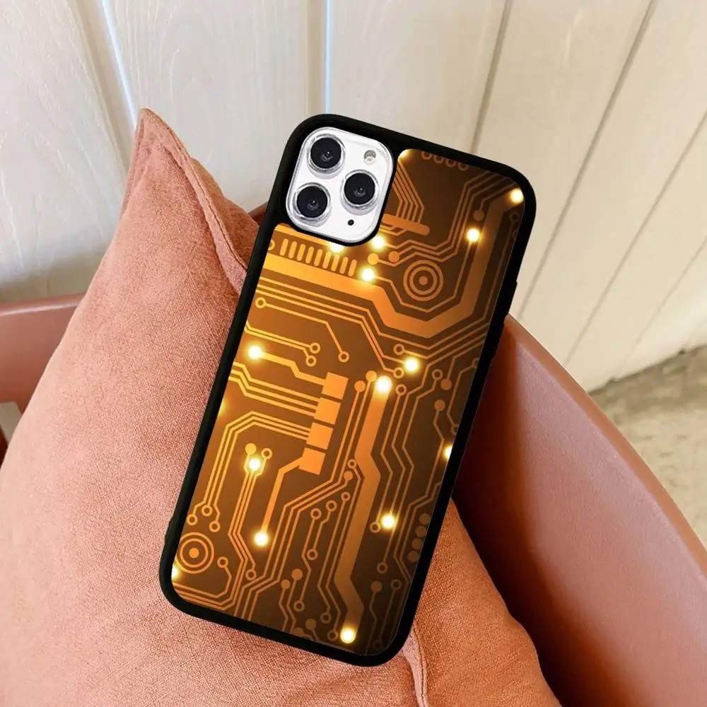 Advanced Circuit Board PC+TPU Protective Phone Case For IPhone 17 16 Pro Max 15 Plus 14 13 12 11 Cover