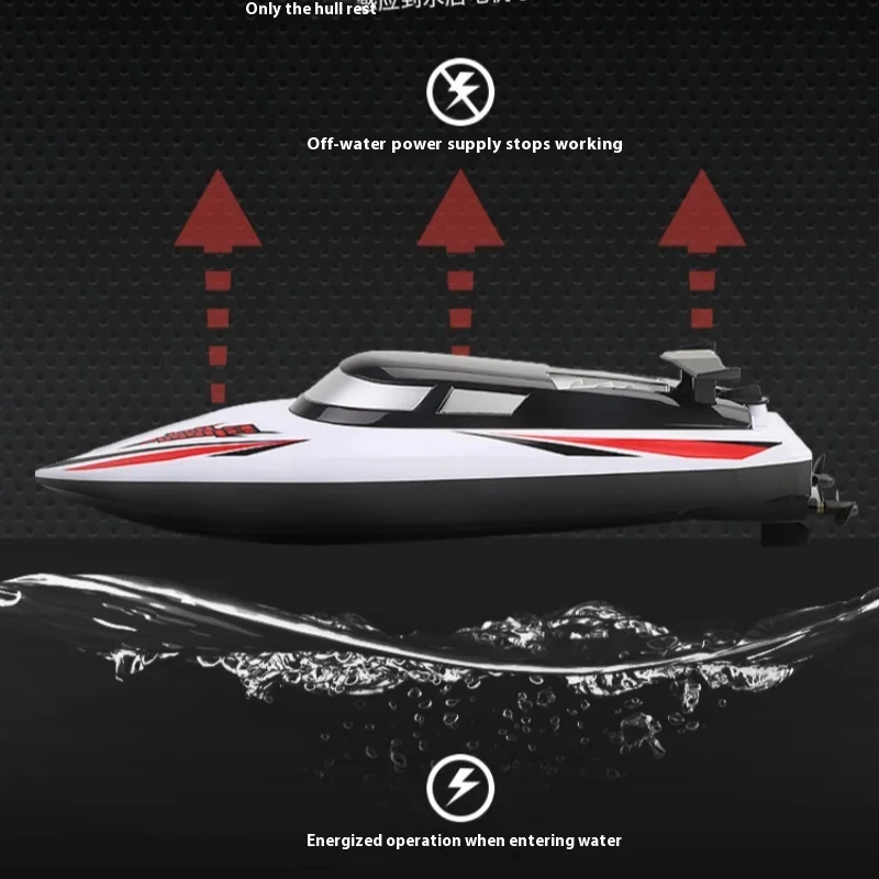 2.4g Explosive High-speed Remote Control Boat Children's Speedboat Toy Electric Remote Control Boat Boat Water Toy Boy Birthday