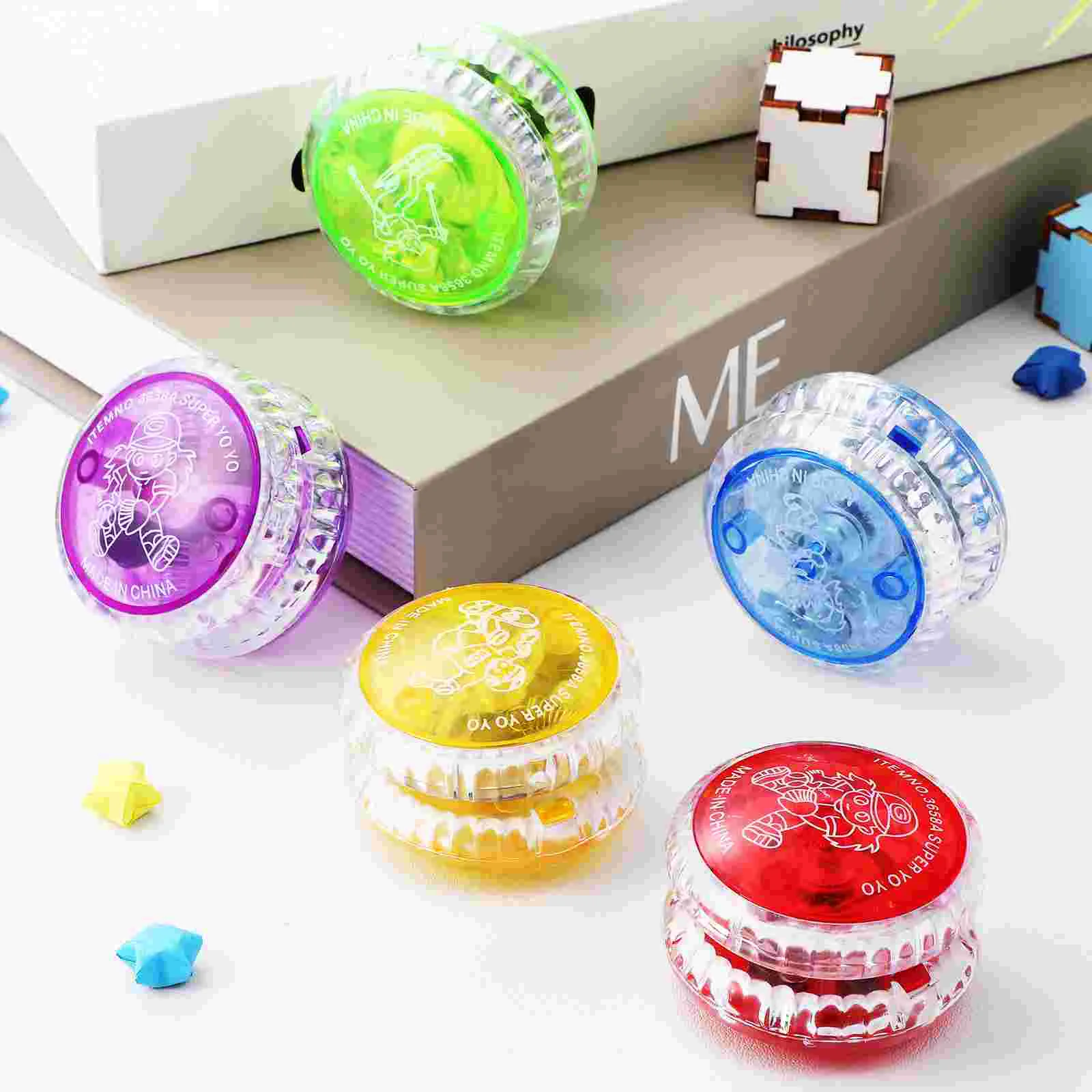 10 Pcs Yo-yo Mixed Colors 90s Toys Bulk Kids Light up Carnival Prizes for Adults