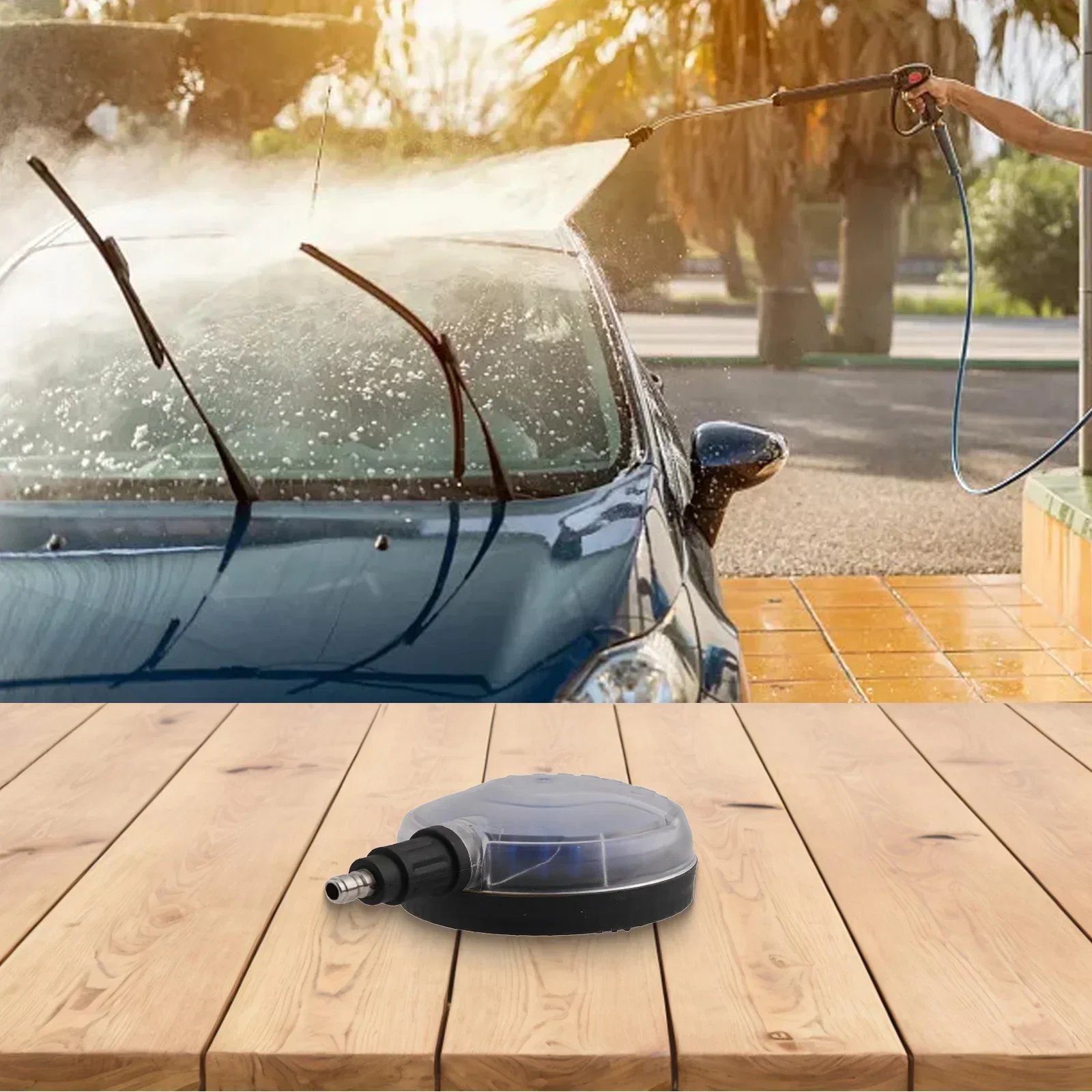 

Superior Car Cleaning High Pressure Washer Rotating Brush with 1/4 Quick Connector Male Effortless Dirt Removal