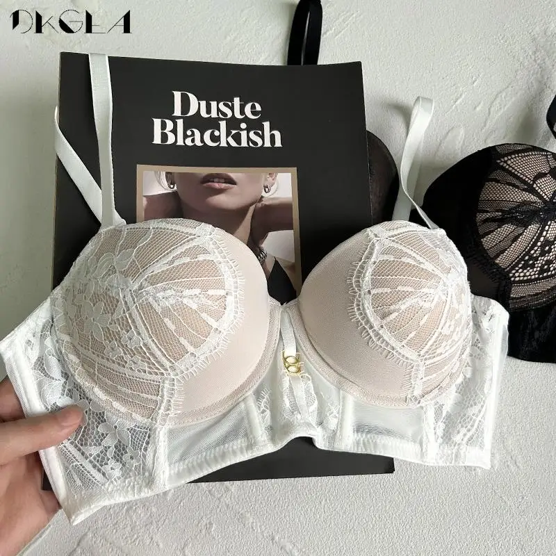 New Contrasting Colors Lingerie Women Underwear Set Sexy Thick Padded Push Up Bra Set Female Embroidery Lace Plus Size Brassiere