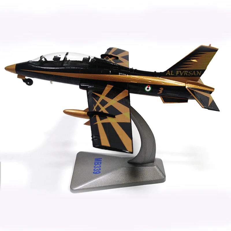 

Diecast Italian MB-339 Militarized Combat Trainer Alloy & Plastic Model 1:72 Scale Toy Gift Collection Simulation Display