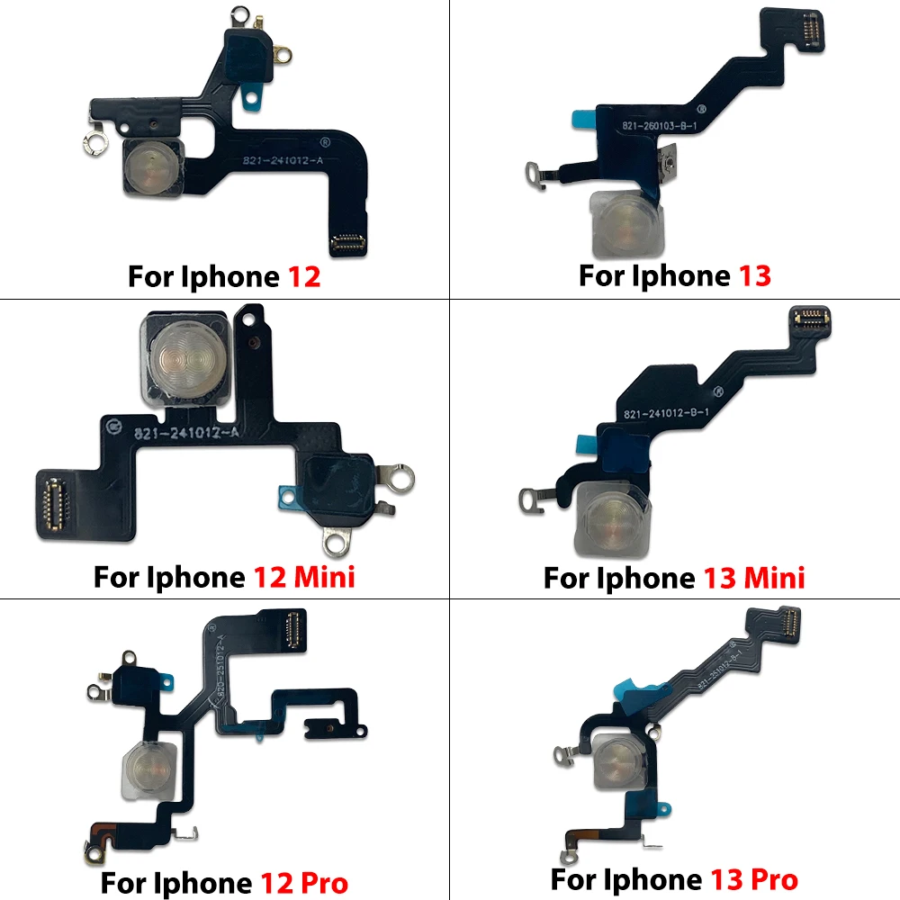 20Pcs/Lot LED Flash Light Sensor Flex Cable For Iphone 12 13 14 Mini Pro Max 14 Plus Proximity Distance Ambient Repair Part