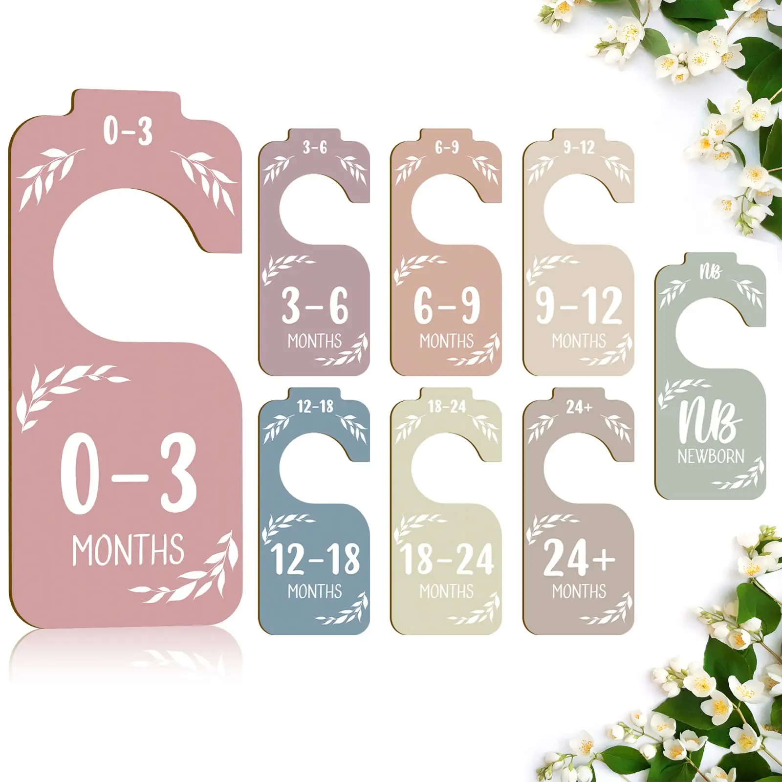 

Wooden Baby Closet Dividers for Baby Clothes Organizer,Colorful Baby Closet Organizer for Nursery Decor for Closet Size Hangers