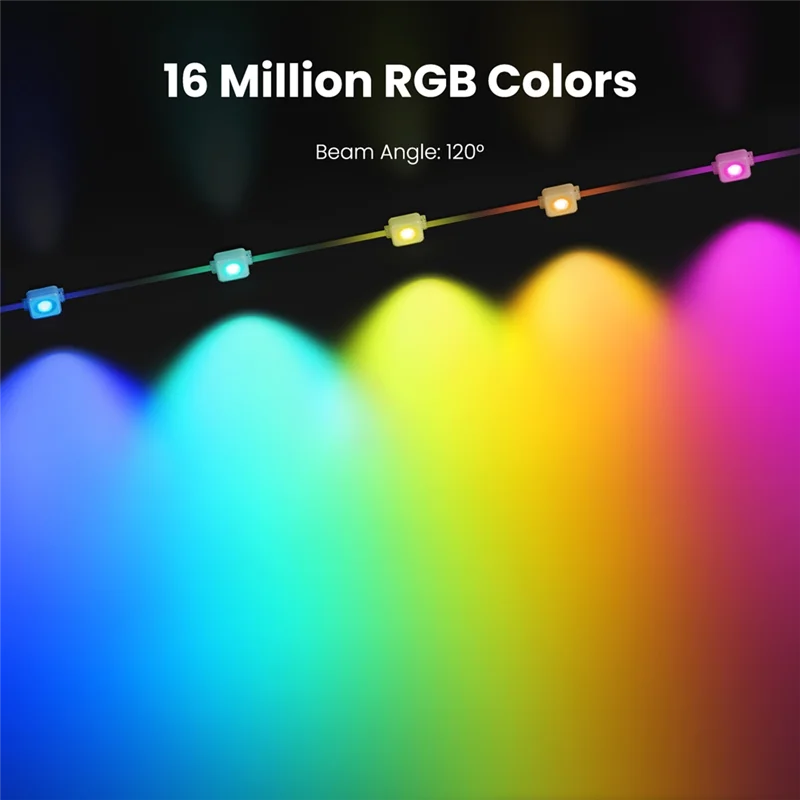 

LICE-Tuya Wifi Smart Eaves String LED Light Outdoor IP67 Waterproof RGB Color RF Remote Control For Alexa Google Home