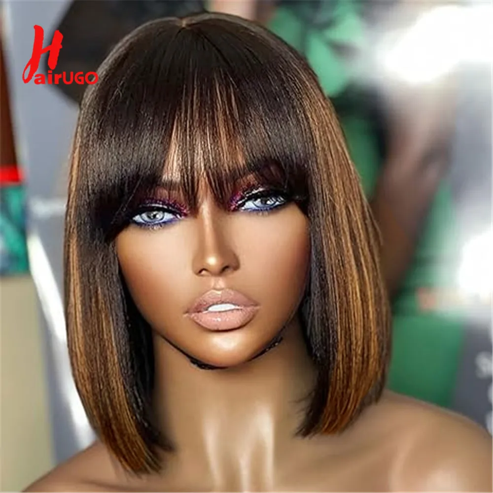 2/30# 2x1 Lace BOB Wigs Fake scalp 10