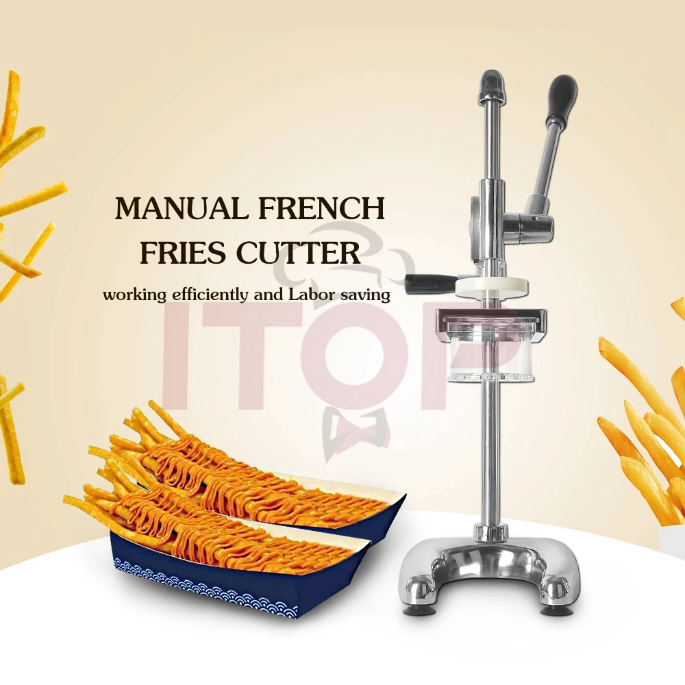 STLF JW Fry Extruder Aardappelchips Maker Machine Handpers Lange grote frietchips